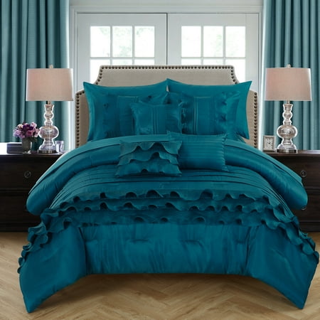 chic home 10 piece samson rouching pleated ruffles chic home 10 piece samson rouching pleated ruffles