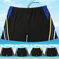 thumbnail image 1 of JDQJBZ Men's Fit Color Print Swim Shorts with Elastic Waist Drawstring, 1 of 3