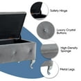 thumbnail image 3 of Aukfa Storage Ottoman Bench with Crystal Buttons for Bedroom,Gray, 3 of 8