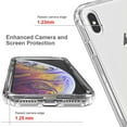 thumbnail image 4 of Feishell Gradient Clear Case for iPhone X/XS (6.1 inch),Dual Layer Hybrid 2-In-1 PC + TPU Transparent Anti-Scratch Shockproof Lightweight Slim Phone Case for iPhone X/XS,Black, 4 of 7