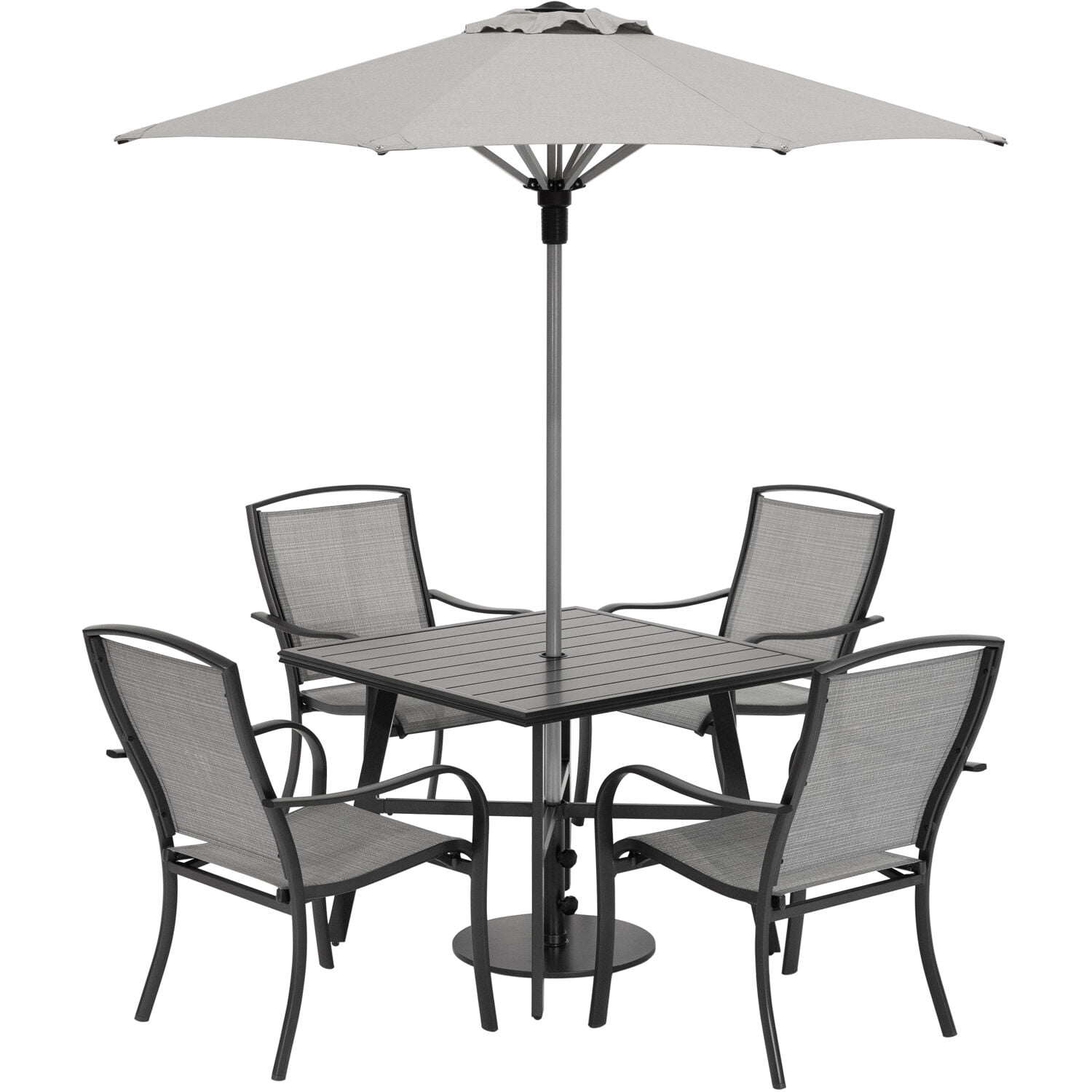 Hanover Foxhill 5Piece CommercialGrade Patio Dining Set with 4 Sling