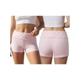 thumbnail image 2 of Shorts de verano para mujer con dobladillo, color liso, remaches, cintura baja, ajustados, estilo streetwear., 2 of 9