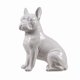 thumbnail image 4 of Figura Hi-Line Gift Ltd., bulldog francés, 25 cm, color blanco, 4 of 7