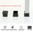 thumbnail image 4 of Uxcell 10 Pcs Capuchón Protector de Pata de Mesa Cuadrado Negro 40mm x 40mm, 4 of 7