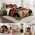 thumbnail image 6 of Queen Quilt Set 90''x96'', Luxury Tulip Floral Lightweight Bedspread Coverlet Set with 2 Pillow Shams, Farmhouse Vintage Botanical Flowers Breathable All Season Quilt Bedding for Bedroom/Guest Room, 6 of 9