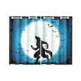 thumbnail image 3 of MKHERT Moon On Blue Sky and Werewolf Window Curtain Kitchen Curtains Window Treatments 26x39 inch,Set of 2, 3 of 3
