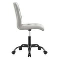 thumbnail image 3 of Modway Prim Metal Vegan Leather Armless Office Chair in Black/Light Gray, 3 of 9