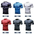 thumbnail image 2 of TFixol Camiseta deportiva para hombre con estampado 3D y cuello redondo, manga corta, rápida, 2 of 8