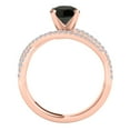 thumbnail image 4 of Aonejewelry 1.30 Ct. Ttw Halo Split Shank Black Diamond Engagement Ring Crafted In 14k Solid Rose Gold, 4 of 4