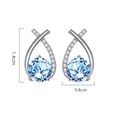 thumbnail image 2 of Boucles d'Oreilles Queue de Poisson Élégantes avec Design en Forme de Larme et Zircon Micro Incrusté pour Femmes, 2 of 5