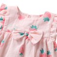 thumbnail image 4 of Newborn Baby Girl Clothes Strawberry Print Ruffle Sleeveless Tunic Bowknot Princess Casual Dress Shorts Headwear Set Infant Summer Outfits Girls Clothing Set 0-24 Months, 4 of 9