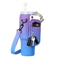 thumbnail image 4 of BUTOMKY for Stanley Cup 40oz Water Bottle Holder with Strap - Insulated Neoprene Crossbody Bag with Phone Pocket, Adjustable Shoulder & Handheld Straps for Women/Girls, 4 of 7