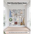 thumbnail image 4 of VEVOR 3 Packs Grid Wall Panels 2 x 6 ft Wall-Mounted Wire Display Racks Black, 4 of 9