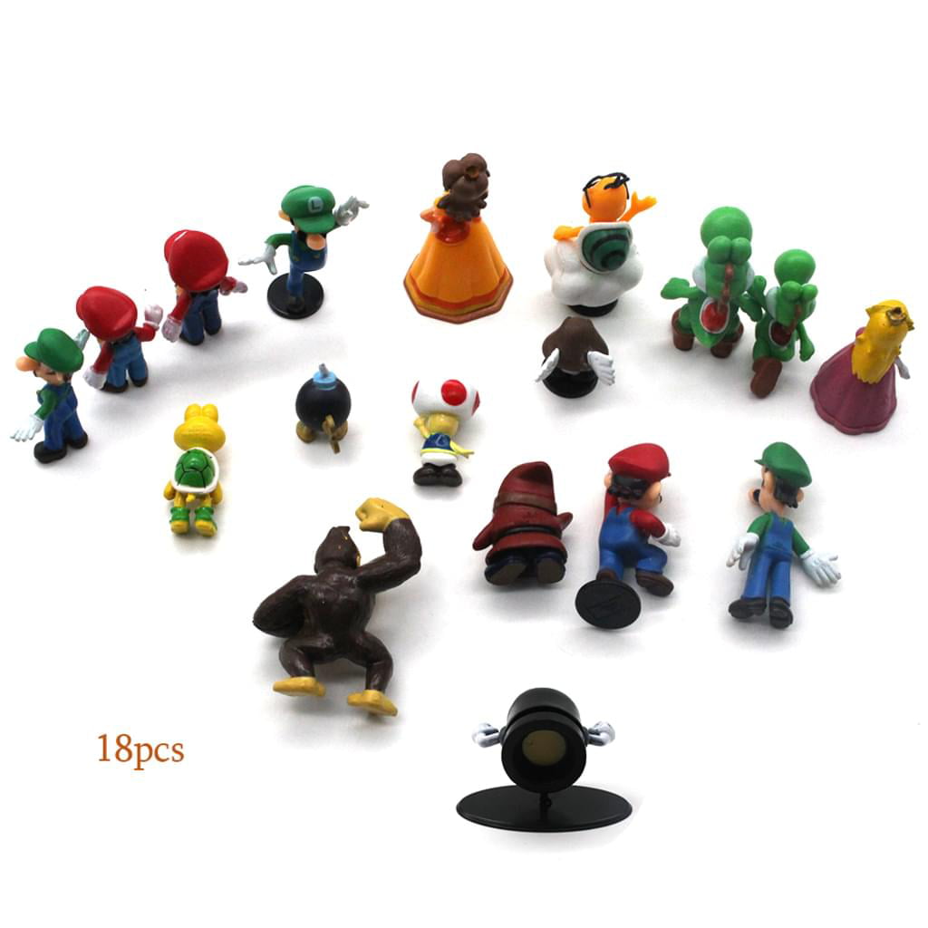 18pcs Super Mario Bros PVC Action Figure Doll Playset Figurine Toy Model Gift 