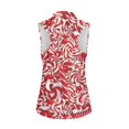 thumbnail image 6 of Yuyamidu Christmas Women's Golf Shirts Red Candy Canes Zipper V-Neck Sleeveless Golf Tennis Shirts Hiking Athletic Workout Yoga Tank Tops Size XS, 6 of 8