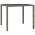 thumbnail image 2 of vidaXL 5 Piece Garden Dining Set with Cushions Grey Poly Rattan, 2 of 5