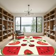thumbnail image 2 of ODIKA 4'x6' Machine Washable Non-Slip Area Rug, Kawaii Red High Traffic Rug with Pad, Red, 1048389, 2 of 8