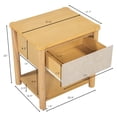 thumbnail image 5 of Christopher Knight Home 3-Piece Modern King Bed Frame with 2 Nightstands and Headboard, Natural+Beige, 5 of 12