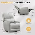 thumbnail image 2 of Recliner Chair 360 Swivel Rocker Recliner Chairs for Adults, Small Recliners for Small Spaces, Upholstered Nursery Chairs with Side Pockets, Glider Rocking Chair for Living Room, Nursery Room, 2 of 7