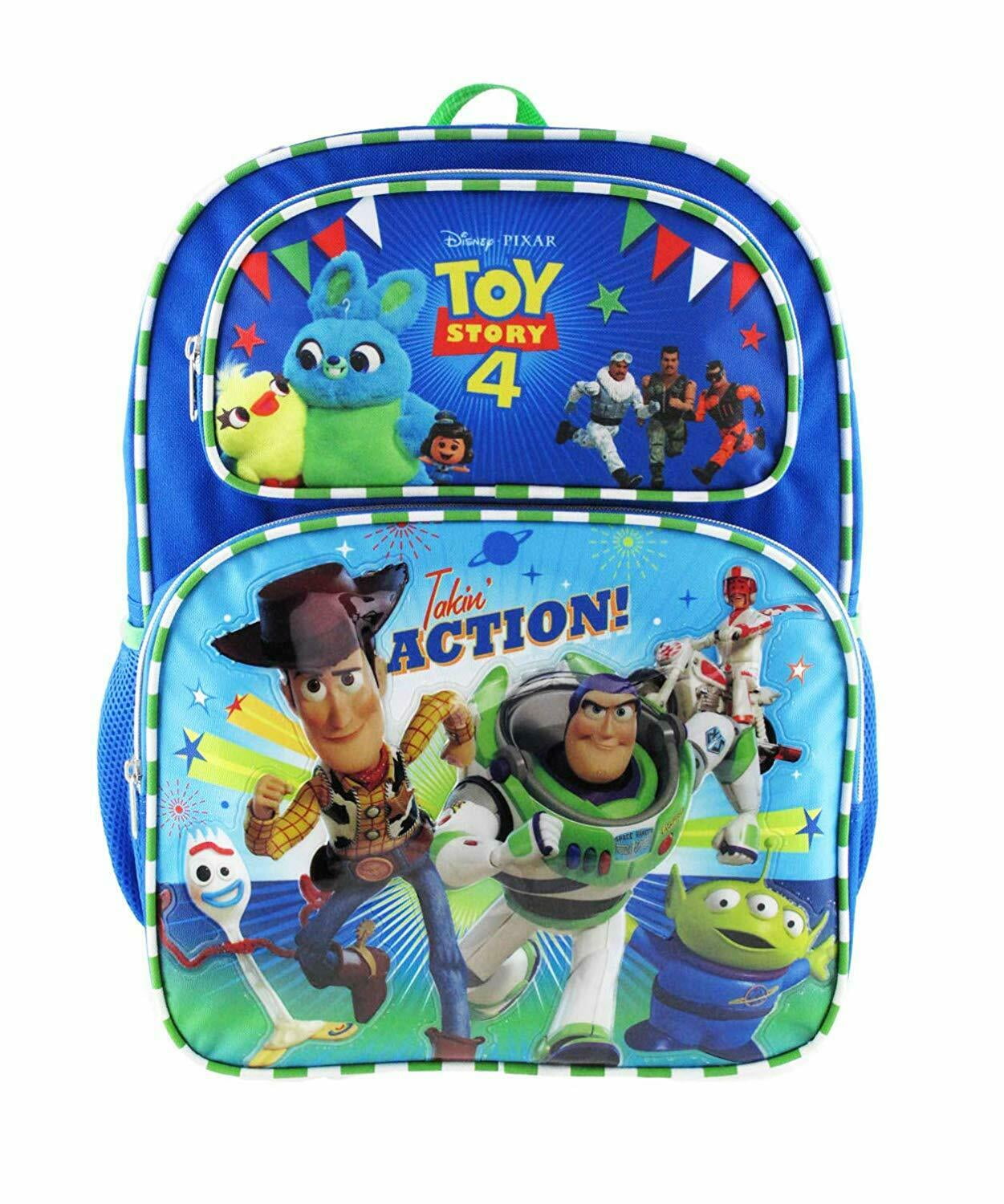 Disney Toy Story 4 Boy's Girl's 16 Inch School Backpack (One Size, Blue)