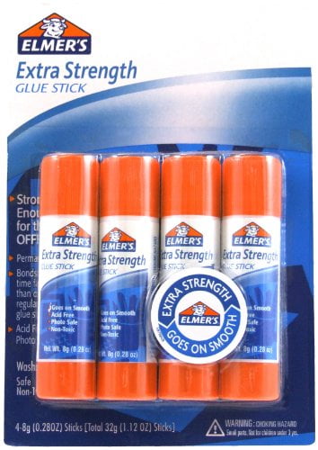 Elmer's Extra Strength Office Glue Sticks, 0.28 Ounces Each, 4 Count
