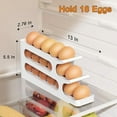 thumbnail image 5 of Egg Holder for Fridge, 3 Tiers Auto Rolling Forward Egg Storage Organizer for Refrigerator, Slim Space Saving Container, Dispenser - Egg Roller for Eggs 18 Count, 5 of 10
