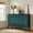 Green, variant on May in Color Fluted 6 Drawer Dresser, Wide Modern Chest of Drawers, Large Wood Storage Cabinet Organizer for Bedroom, Living Room, Hallway, Entryway, Beige