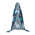 thumbnail image 7 of Honeii Alpaca Astronaut in Space Print Poncho Cape, Cloak Coat, Snuggly Hooded Wearable Blanket, Hooded Cape For Teenagers,Halloween Costumes-Small, 7 of 7