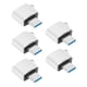 thumbnail image 5 of Adaptador OTG tipo C macho a USB 2.0 de 5 piezas Convertidor de datos portátil Accesorio de computadora Plata, 5 of 8