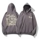thumbnail image 1 of Graffiti Letter Foam Plus Velvet Kanye Sudaderas Hombres de gran tamaño Fleece Stranger Things Sudadera con capucha Unisex Pullover Hoody Tan Jianjun unisex, 1 of 2
