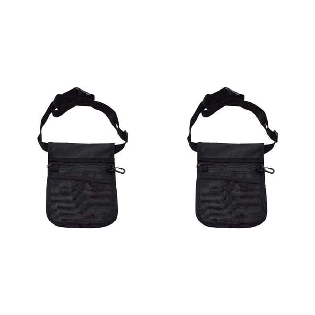 Qarigey Utilidad Enfermera Organizador Cinturón Bolsillo extra Cintura Bolsa Care Kit Bolsa Gris 2piezas Negro