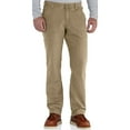 thumbnail image 2 of Carhartt Men's Rugged Flex Rigby Dungaree Stretch Work Pants Dark Khaki 35W x 34L, 2 of 3