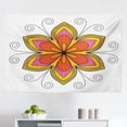 thumbnail image 1 of Flower Mandala Tapestry, Scales Pattern with Blooming Lotus Flower Design Eastern Traditional Motifs, Fabric Wall Hanging Decor for Bedroom Living Room Dorm, 2 Sizes, Multicolor, by Ambesonne, 1 of 1