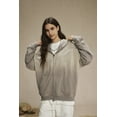thumbnail image 4 of Women Acid Wash Hoodie Vintage Zip Up Hooded Sweatshirt Unisex Streetwear Tops, 4 of 6
