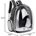 thumbnail image 3 of Cat Backpack Carriers Bag, 12.6"x10.24"x16.14"(LxWxH) Waterproof Breathable Pet Carrier Airline Approved for Cat & Small Dog (Black), 3 of 6