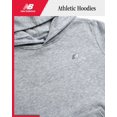thumbnail image 2 of Sudadera con capucha New Balance para niños, forro polar de algodón suave, 3T, gris, 2 of 6