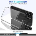 thumbnail image 4 of Crystal Clear Case for iPhone 16 Pro, Support Wireless Charging, Slim Lightweight Acrylic PC + TPU Shockproof Military Grade Protection Non-Yellowing Cover for iPhone 16 Pro,Clear, 4 of 9
