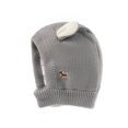 thumbnail image 3 of Suéter para niños, gorro tejido, gorro de bufanda de punto grueso de color sólido para bebé (gris), 3 of 3