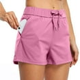 thumbnail image 2 of UAMVSH Active Shorts for Women Running Workout Wide Leg Shorts Summer Drawstring Basic Elastic Waist Athletic Shorts with Pockets, 2 of 3