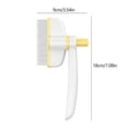 thumbnail image 3 of 2 Pack Self Cleaning Pet Brush For Small Dogs And Cats Rotating Head Grooming Brush With Release Button, Dematting Tool For Short Hair And Small Animals，Yellow, 3 of 7