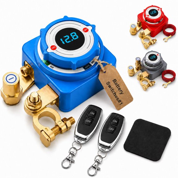 12V/24V Remote Automotive Battery Cut-Off Relay Switch Disconnect Isolator | Car Kill Switch Smart Battery Disconnect Isolator Wireless Remote Kill Switches for Car Truck RV Low Voltage Protection Du