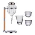 thumbnail image 2 of Sea set con tazas transparentes de de sake servidor frío de sake fría para el cumpleaños, el sake barware de la casa, inauguración del hogar Argén, 2 of 8