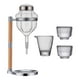 thumbnail image 2 of Establecimiento de sake Sake Server frío del servidor transparente Tipo de goteo Dispensador de sake con tazas para el calentador de bares o Argén, 2 of 8