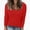 Red, variant on Idoravan Lightweight Sweaters for Women 2024 Spring Women's Solid Color Casual Slim Fitting Knitwear Pullover V-Neck Long Sleeve Sweater Tops Blouse Black S