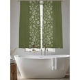 thumbnail image 4 of Japanese Sheer Curtains 63 Inch Length 2 Panels Set, Green Rustic Retro Pastoral Floral Leaves Voile Window Treatment Rod Pocket Curtains Sheers Drapes for Bedroom/Living Room/Kitchen 52x"63"x2, 4 of 7