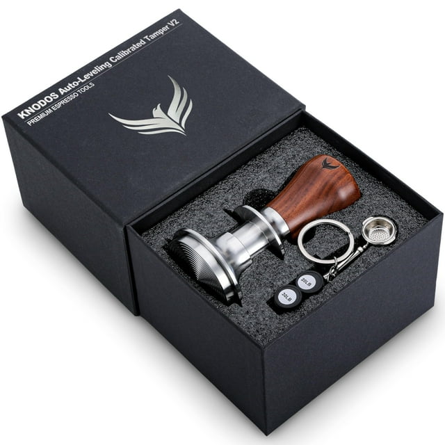 Espresso Tamper KNODOS V2 Rosewood para máquinas Breville de 54 mm