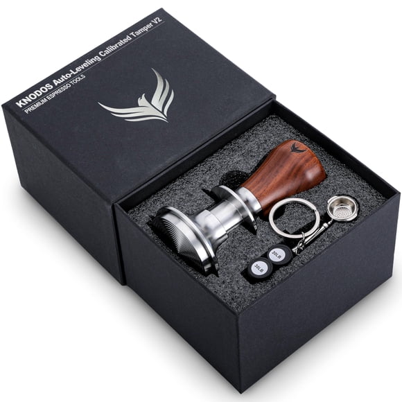Espresso Tamper KNODOS V2 Rosewood para máquinas Breville de 54 mm
