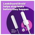 thumbnail image 4 of Tampax Pocket Radiant Compact Plastic Tampons, With LeakGuard Braid, Super Absorbency, Unscented, 14 Count, 4 of 10