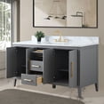 thumbnail image 3 of Vanity Art 60” Single Sink Bathroom Vanity Cabinet with Engineered Marble Countertop, 3 of 9