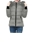 thumbnail image 2 of Winter Coats For Women Sevevn Women's Warm Winter Coat Padded Puffy Overcoat With Detachable Hood, 2 of 6